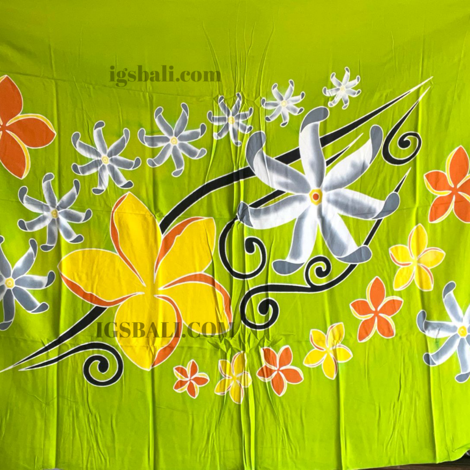 Pareo fleurs de tiare Bali Tahiti Polynesie