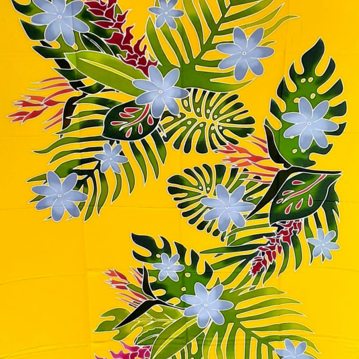 Pareo feuillages fait main Bali Indonesie